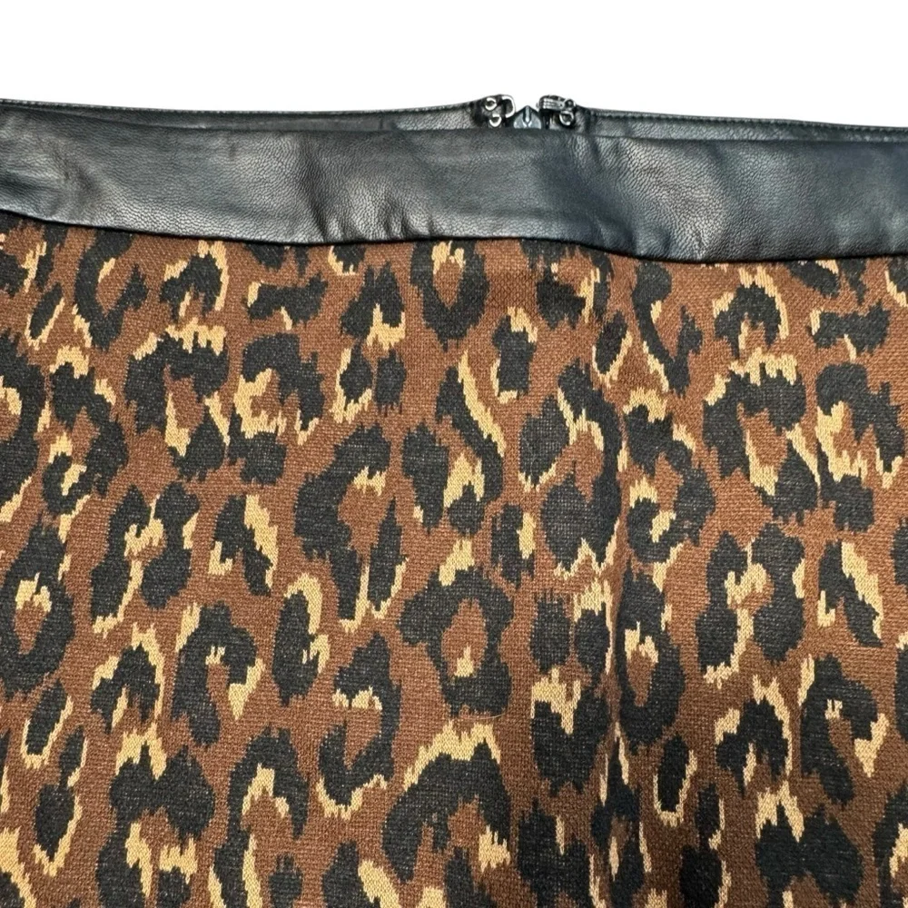 NWT New Talbots Jacquard Pencil Fall Leopard Skirt Size 18WP